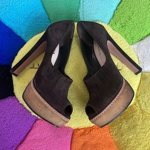 Prada suede platforms